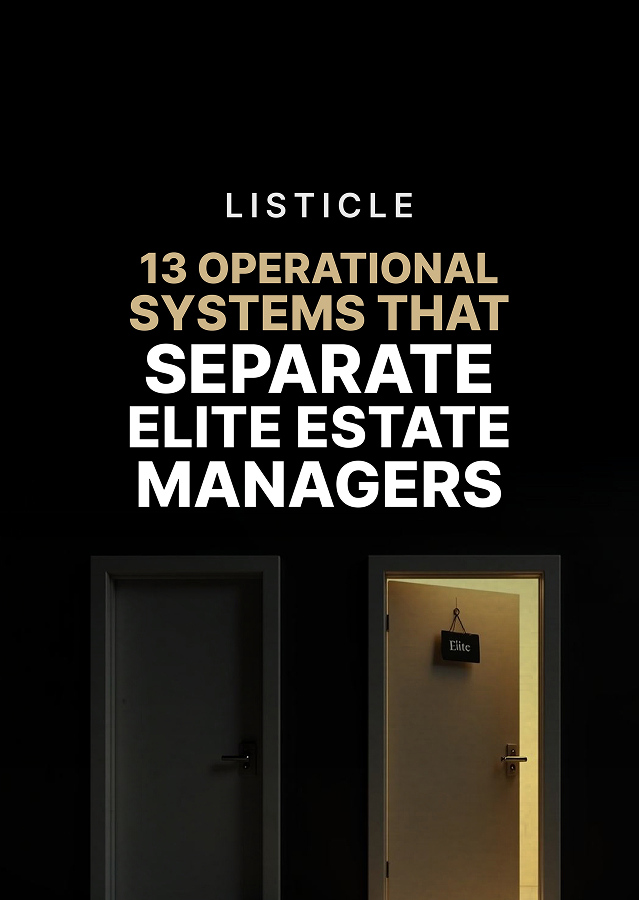 13 Operational Systems That Separate Elite Estate Managers
